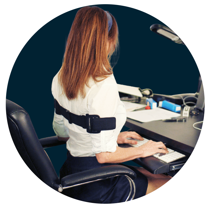 Image of woman wearing a PostureNOW posture brace